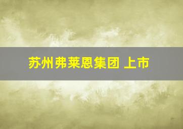 苏州弗莱恩集团 上市